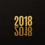 Happy New Year 2018 Text Design 3d Illustration Stock Photo