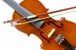 The Violin On White Background For Isolated With Clipping Path Stock Photo