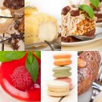 Fresh Dessert Cake Collage Stock Photo