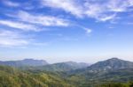 Mountain Range Under Cloud Blue Sky Stock Photo