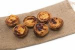 Famous Portuguese Egg Pastry Tart Stock Photo