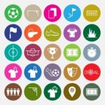 Soccer Icons Set Circle  Illustration Stock Photo