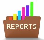 Reports File Means Progress Chart 3d Rendering Stock Photo