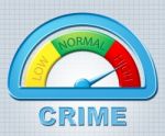 High Crime Indicates Unlawful Act And Criminal Stock Photo