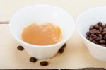 Espresso Cofee And Beans Stock Photo