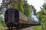 Rebuilt Bulleid Light Pacific No. 34059 Steam Locomotive Near Ki Stock Photo