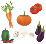 Set Of Vegetables Stock Photo