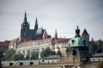 View From The Cechuv Bridge In Prague Stock Photo