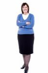 Full Length Image Of Middle Aged Woman Stock Photo