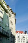 Apartment Block In The Jewish Quarter Of Prague Stock Photo