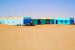 House On The Sahara Desert Stock Photo