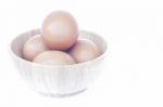 Eggs Isolated On White Background Stock Photo