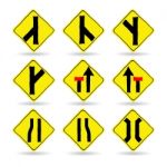 Doodle Traffic Signs Illustrator Stock Photo