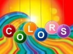 Color Paint Shows Colourful Painting And Multicolored Stock Photo