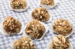 Traditional Fig And Almond Balls Stock Photo