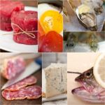 High Protein Food Collection Collage Stock Photo