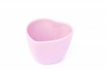 Pink Ceramic Bowl Isolated On White Background Stock Photo