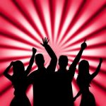 Dancing Disco Shows Cheerful Discotheque And Music Stock Photo