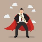 Best Employee Businessman Superhero Stock Photo