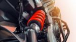 Shock Absorber Of Motorcycle Stock Photo