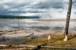 Grand Prismatic Spring Stock Photo