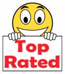 Top Rated On Sign Shows Best Ranked Special Product Stock Photo