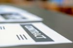 Contract Documents On The Desk In The Office Stock Photo