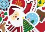 Christmas Objects With Copy Space Background  Illustration Stock Photo