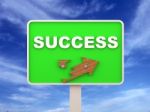 Success Road Sign Stock Photo