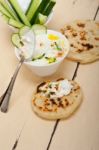 Arab Middle East Goat Yogurt And Cucumber Salad Stock Photo