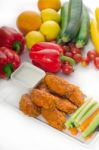 Buffalo Chicken Wings Served With Pinzimonio Stock Photo