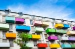 Colorful Balconies Stock Photo