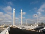 New Lift Bridge Jacques Chaban-delmas Spanning The River Garonne Stock Photo