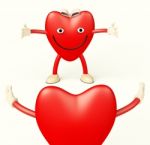 Heart Cartoon With Love And Romance Stock Photo