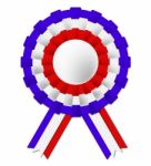 French Rosette Shows Waving Flag And Celebration Stock Photo