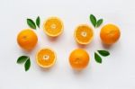 Fresh Orange Citrus Fruit Isolated Stock Photo