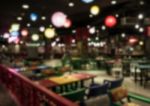 Blurred Restaurant In Chinese Style Stock Photo