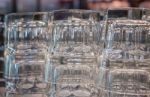 Empty Glasses In Coffee Shop Stock Photo