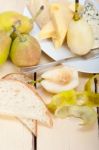 Fresh Pears And Cheese Stock Photo