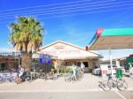 Cyclists At Bethanie In Namibia Stock Photo