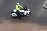 Metropoliatan Police Traffic Officer Clearing The Way For A Vip Stock Photo