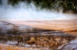 View Of The Grand Prismatic Spring Stock Photo