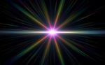 Colorful Digital Lens Flare In Black Background Stock Photo