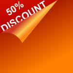 50 Percent Discount Stock Photo