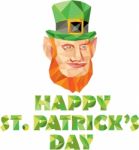 Leprechaun St Patrick's Day Low Polygon Stock Photo