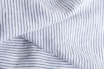 Soft Fabric With White And Blue Stripes Stock Photo