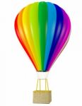 Multicolored Hot Air Balloon Stock Photo