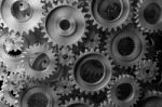 3d Rendering Gears Background Stock Photo