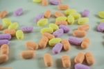 Vitamin C Tablets. Selective Focus Stock Photo