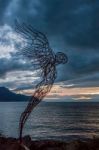 Modern Art Statue In Montreux Switzerland Stock Photo